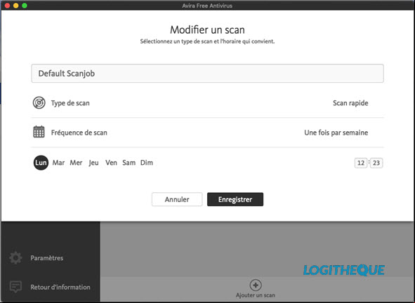 Avira Free AV Planificateur 
