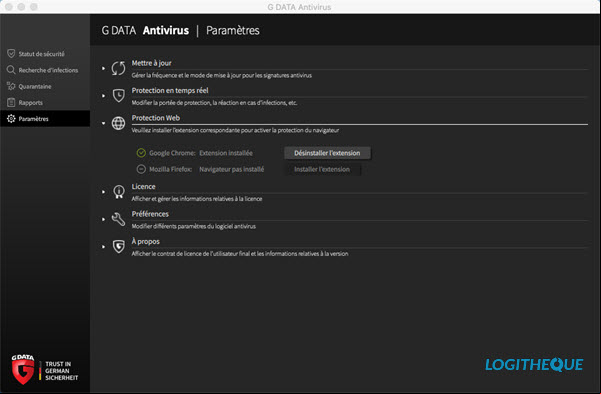 G DATA Antivirus pour Mac